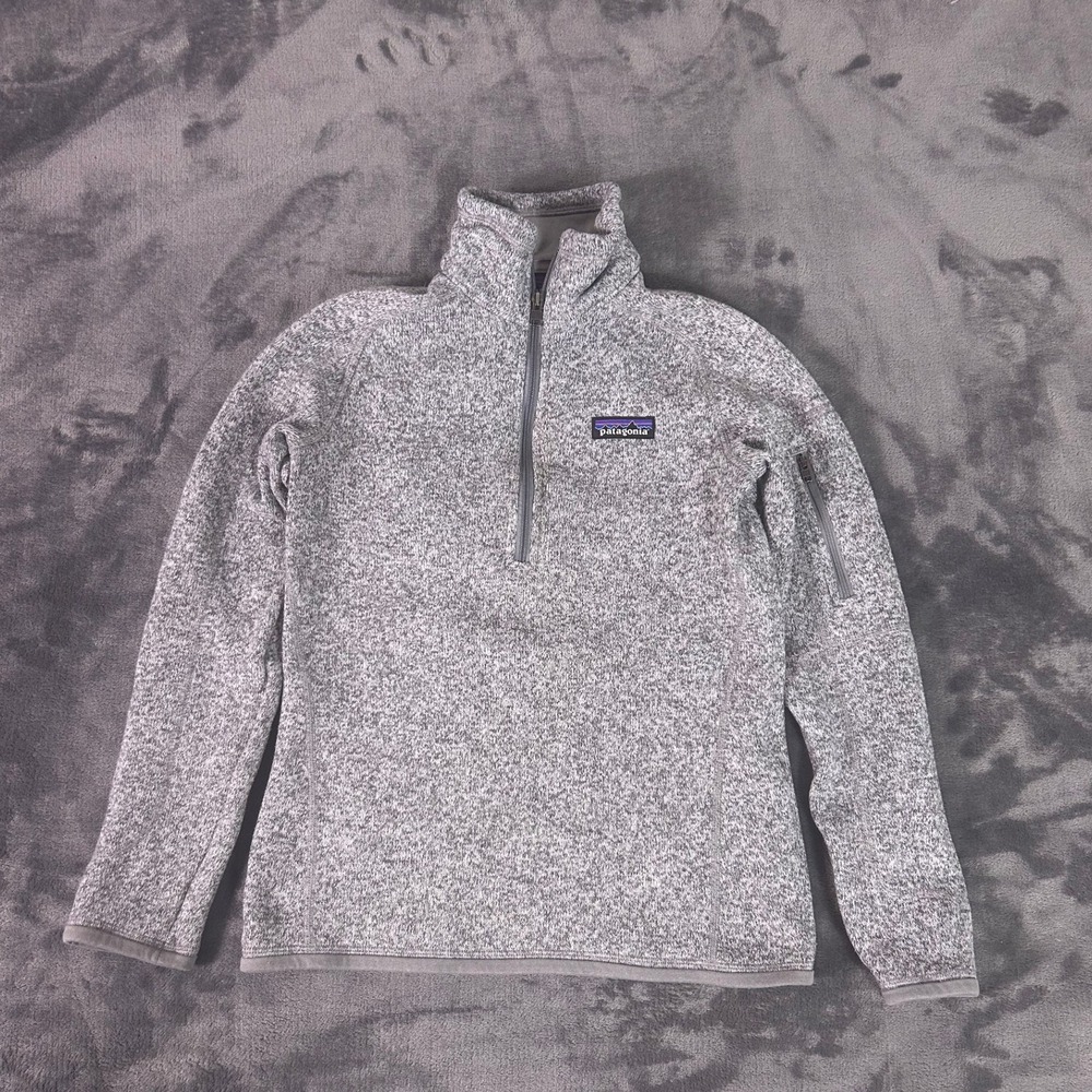 Vintage Patagonia Women's Fleece Pullover Gray XXS Quarter Zip Long Sleeve